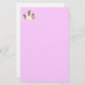 気違いのお茶会のまわりのクリーム色のハート 便箋 (正面/裏面)