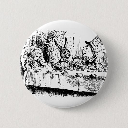気違いのお茶会のアリス 缶バッジ (正面)