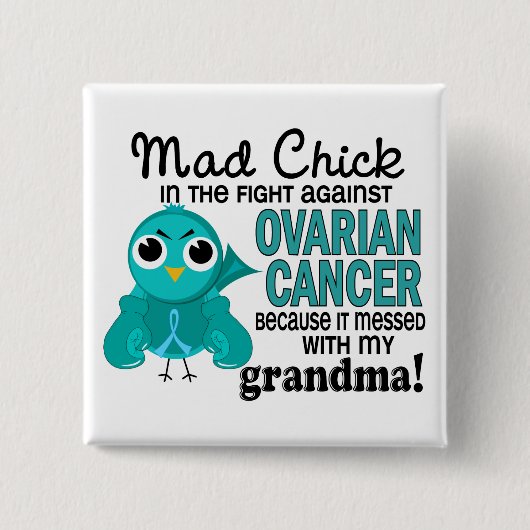 気違いのひよこ2の祖母の卵巣癌 缶バッジ (正面)