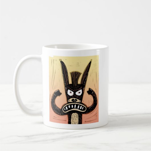 気違いのろばは"抵抗します! " コーヒーマグカップ (左)