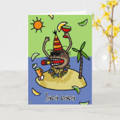 気違いのココヤシ カード (黄色い花)