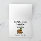 気違いのトルコの病気の感謝祭カード シーズンカード (内部)