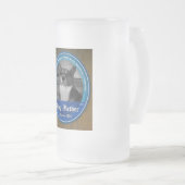 気違いのプラグ犬の父によって曇らされるマグ フロストグラスビールジョッキ (正面右)