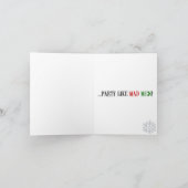 気違いの人の休日の挨拶状のようなパーティー シーズンカード (内部)