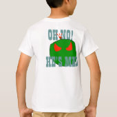 気違いの人は気違いです Tシャツ (裏面)