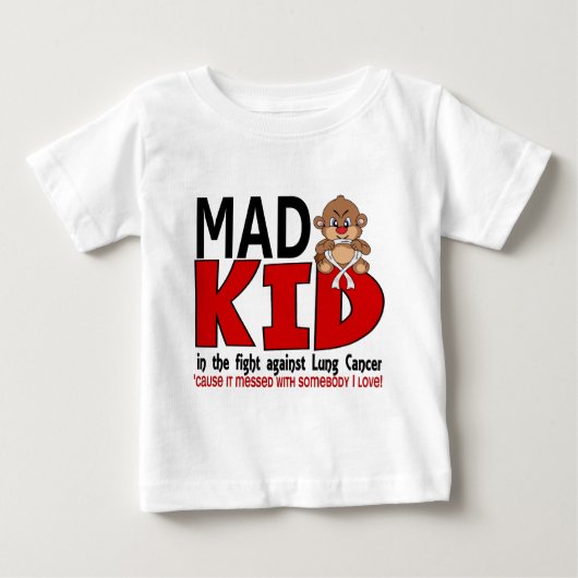 気違いの子供の肺癌 ベビーTシャツ (正面)