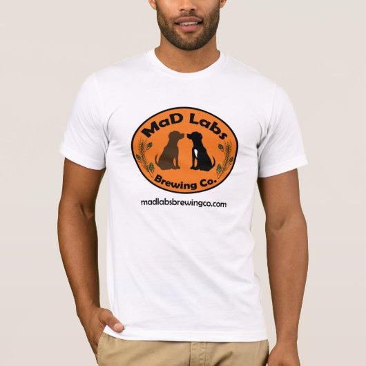 気違いの実験室のロゴのワイシャツ Tシャツ (正面)
