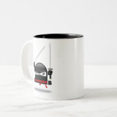 気違いの忍者の技術のマグ ツートーンマグカップ (正面左)