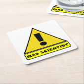 気違いの科学者のコースター スクエアペーパーコースター (アングル)