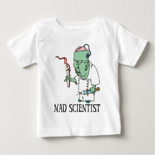 気違いの科学者のTシャツ ベビーTシャツ
