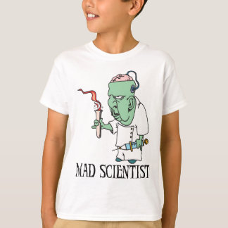 気違いの科学者のTシャツ Tシャツ