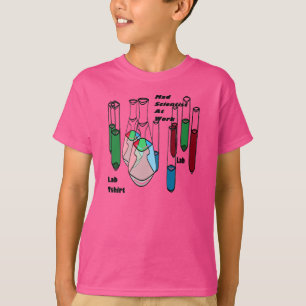 気違いの科学者科学の女の子のピンクのガーリーなTシャツ5 Tシャツ