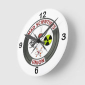 気違いの科学者連合 ラウンド壁時計 (傾斜)