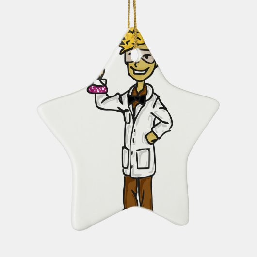 気違いの科学者4 - 10代の若者 セラミックオーナメント (右)