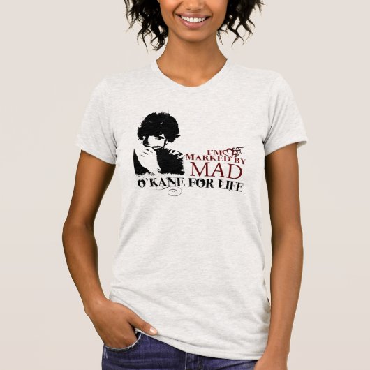 気違いのTシャツ(背部無し)によって示される Tシャツ (正面)