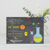 気違い科学の男の子の女の子のバースデーパーティ招待状 招待状 (スタンド正面)