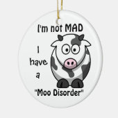 気違い、私はMooの無秩序牛オーナメントを有します セラミックオーナメント (左)