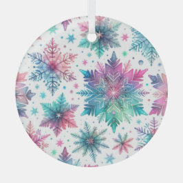 気鋭の雪 ガラスオーナメント