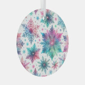 気鋭の雪 ガラスオーナメント (正面右)