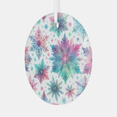 気鋭の雪 ガラスオーナメント (正面左)