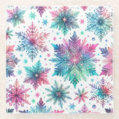 気鋭の雪 ガラスコースター (正面)