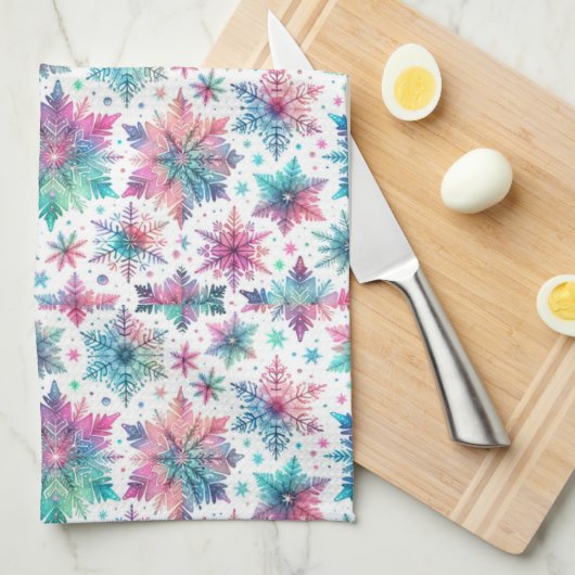 気鋭の雪 キッチンタオル (四つ折り)