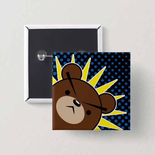 気難しいくまのとどろき 缶バッジ (正面&裏面)