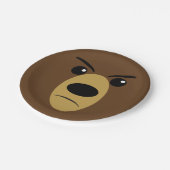 気難しいくま ペーパープレート (アングル)