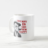 気難しいです新しい幸せの コーヒーマグカップ (正面左)