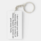 気難しいアンチtheistのkeychain キーホルダー (裏面)
