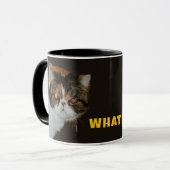 気難しいエキゾチック・ショートヘア 猫「なんですか?」 マグカップ (正面左)