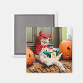 気難しいデビルキャット マグネット (正面/裏面)