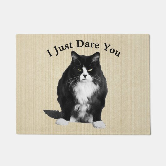 気難しいネコの出入りするドアのマット ドアマット (正面)