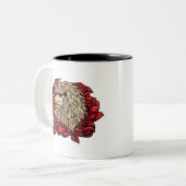 気難しいハリネズミはマグに2ある調子を与えました ツートーンマグカップ (正面左)