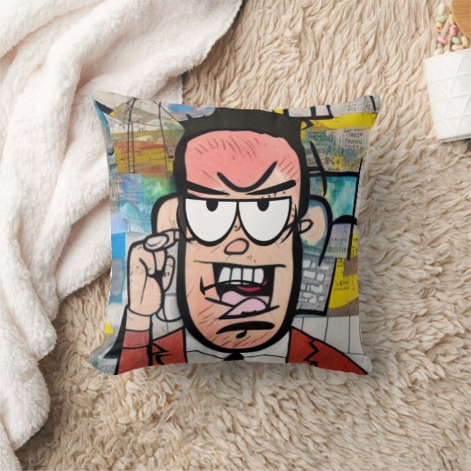 気難しい人 クッション (ブランケット)