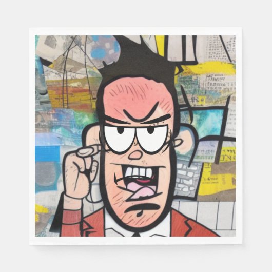 気難しい人 スタンダードランチョンナプキン (正面)