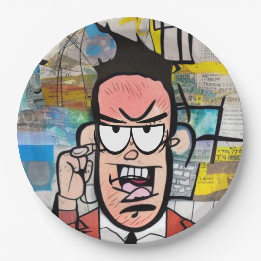 気難しい人 ペーパープレート (正面)