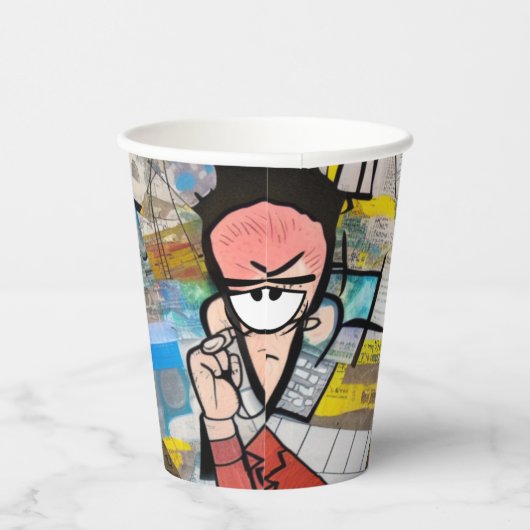 気難しい人 紙コップ (右)