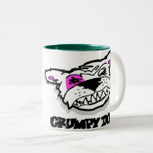 気難しい犬のいろいろな種類の手のための大きいハンドルのマグ ツートーンマグカップ (正面右)