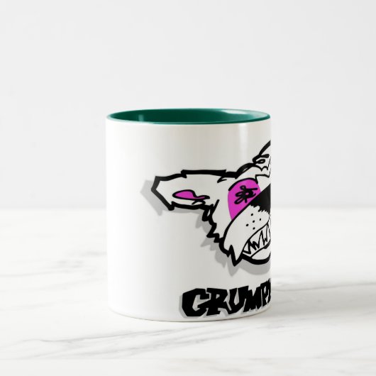 気難しい犬のいろいろな種類の手のための大きいハンドルのマグ ツートーンマグカップ (中央)