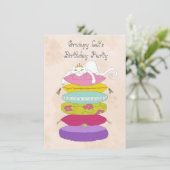 気難しい猫の誕生会の招待 招待状 (スタンド正面)