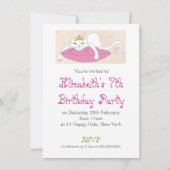 気難しい猫の誕生会の招待 招待状 (裏面)