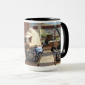 気難しい猫の™の鉢植えな気むずかし屋のマグ マグカップ (正面右)