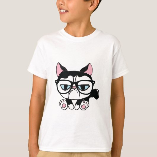 気難しい猫はTシャツをからかいます Tシャツ (正面)