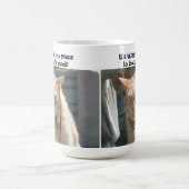 気難しい猫、よいこれを見る30年! コーヒーマグカップ (中央)