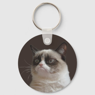 気難しい猫-気難しい凝視Keychain キーホルダー