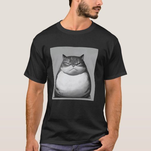 気難しい猫、面白い猫6 Tシャツ (正面)