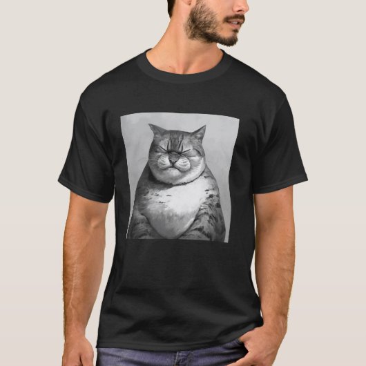 気難しい猫、面白い猫 2 Tシャツ (正面)