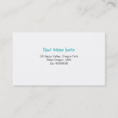 気難しい王女猫およびエンドウ豆の名刺 名刺 (裏面)