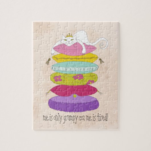 気難しい王女猫およびエンドウ豆の漫画 ジグソーパズル (縦)